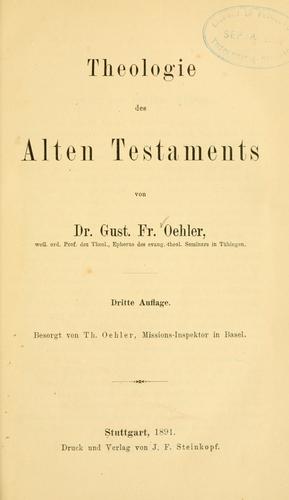 Cover for Theologie des Alten Testaments