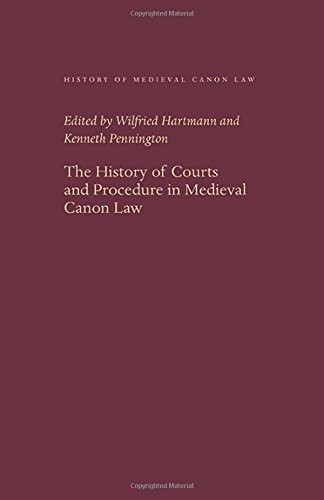 Cover for The History of Courts and Procedure in Medieval Canon Law