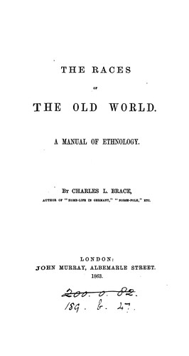 Cover for The Races of the Old World: A Manual of Ethnology
