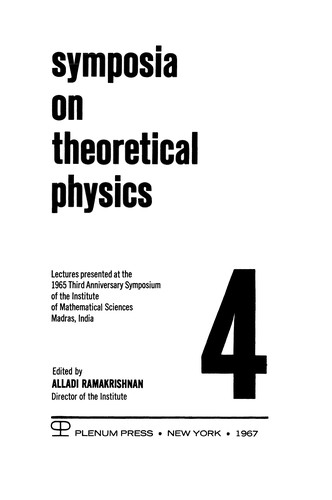 Cover for Symposia on Theoretical Physics 4