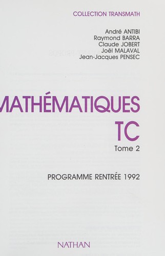 Cover for Mathématiques TC