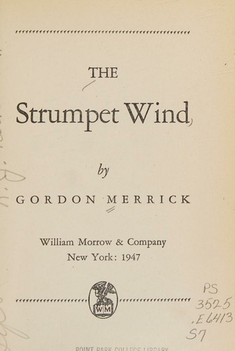 Cover for Strumpet Wind, a Novel