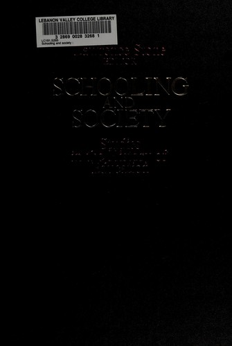Cover for Schooling and society
