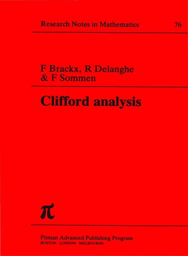 Cover for Clifford Analysis (Research Notes in Mathematics)