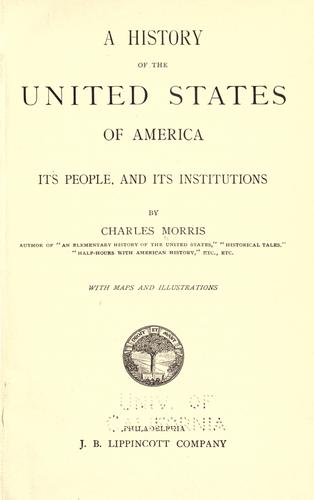 Cover for A history of the United States of America