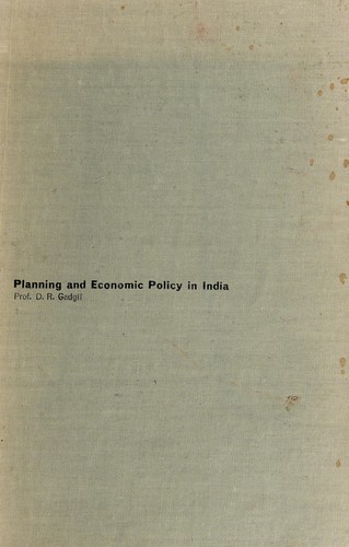 Cover for Planning and Economic policy in India