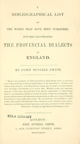 Cover for bibliographical list of the works that have been published