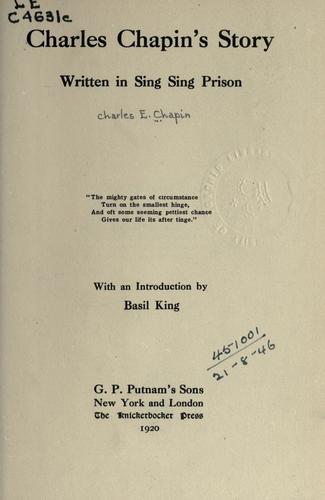 Cover for Charles Chapin's story written in Sing Sing prison ...