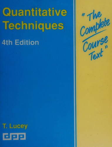 Cover for Quantitative techniques