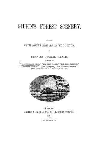 Cover for Gilpin's forest scenery