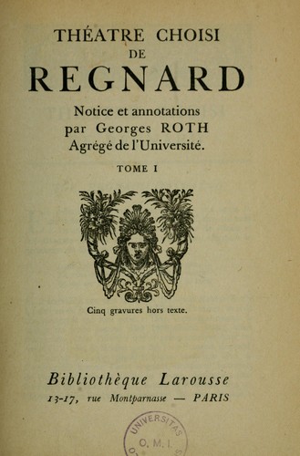 Cover for Théâtre choisi