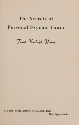 Cover for The secrets of personal psychic power.