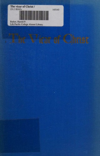 Cover for The vicar of Christ