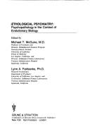 Cover for Ethological psychiatry