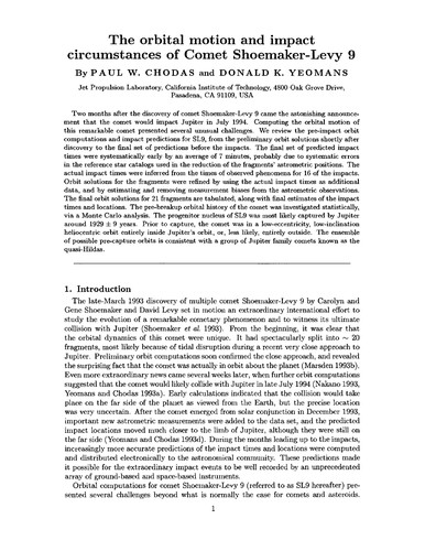 Cover for Thec ollision of Comet Shoemaker-Levy 9 and Jupiter