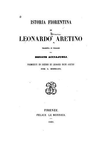 Cover for Istoria fiorentina