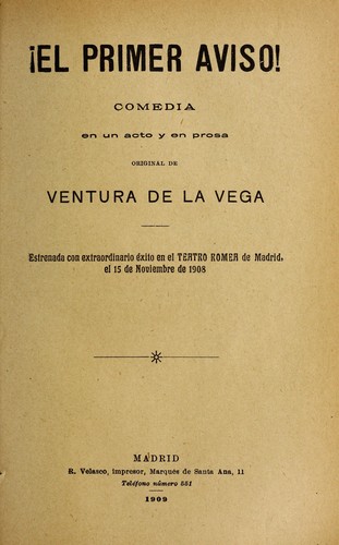 Cover for !El primer aviso!