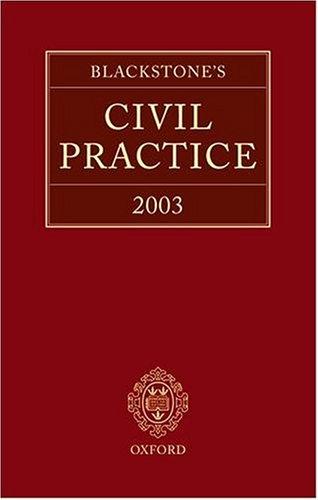 Cover for Blackstone's Civil Practice