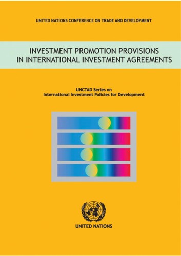 Cover for Investment promotion provisions in international investment agreements