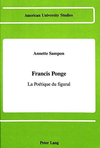 Cover for Francis Ponge