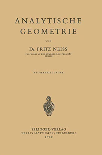 Cover for Analytische Geometrie