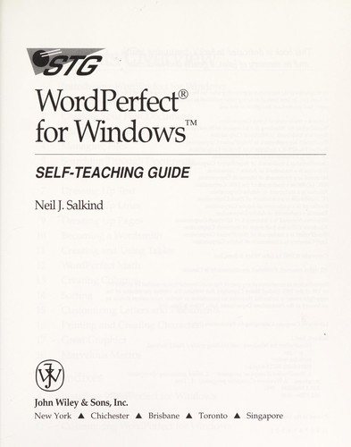 Cover for WordPerfect for Windows