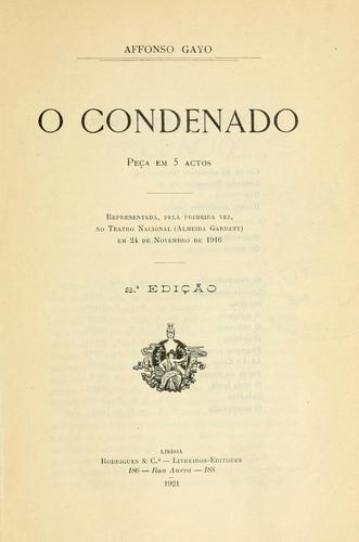 Cover for O condenado