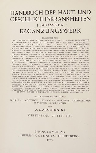 Cover for Handbuch der Haut- und Geschlechtskrankheiten