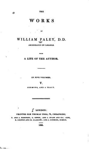 Cover for The Works of William Paley: With a Life of the Author