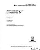 Cover for Photonics for space environments III