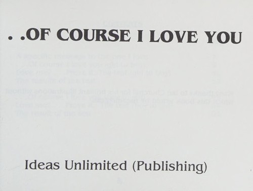 Cover for Of Course I Love You