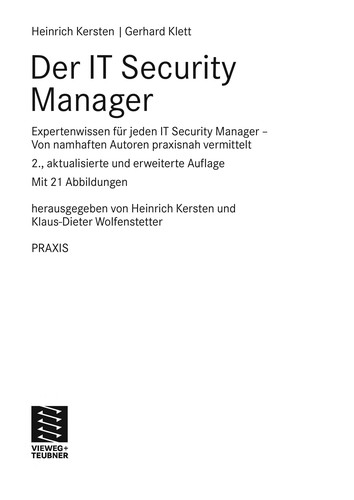 Cover for Der IT Security Manager