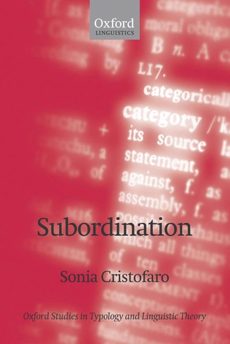 Cover for SUBORDINATION.