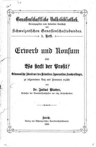 Cover for Erwerb und Konsum oder Wo steckt der Profit?