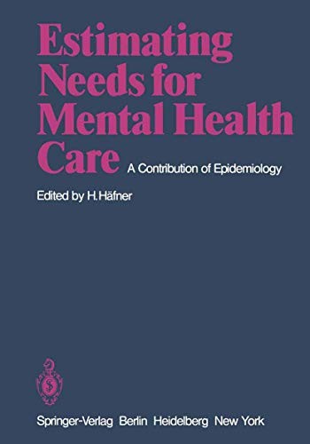 Cover for Estimating Needs for Mental Health Care