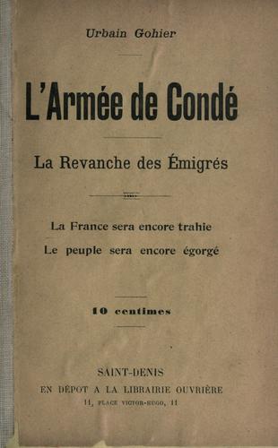 Cover for L' armée de Condé