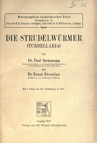 Cover for Die Strudelwürmer (Turbellaria)