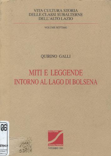 Cover for Miti e leggende intorno al Lago di Bolsena