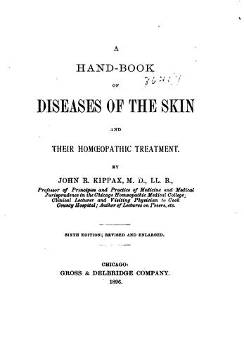 Cover for A Hand-book of Diseases of the Skin, and Their Homœopathic Treatment