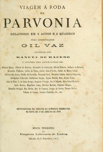 Cover for Viagem á roda da Parvonia