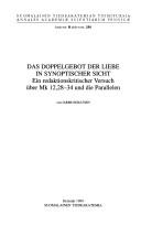 Cover for Das Doppelgebot der Liebe in synoptischer Sicht