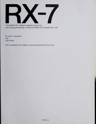Cover for RX-7, The Mazda RX-7