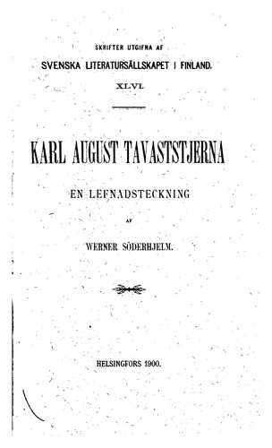 Cover for Karl August Tavaststjerna