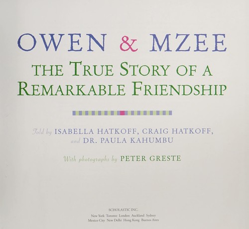 Cover for Owen and Mzee