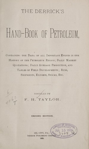 Cover for The Derrick's hand-book of petroleum
