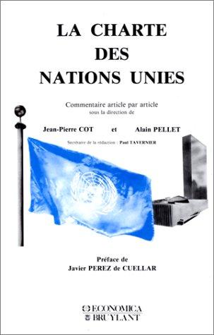 Cover for La Charte des Nations Unies