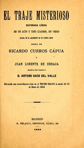 Cover for El traje misterioso