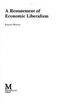 Cover for A restatement of economic liberalism