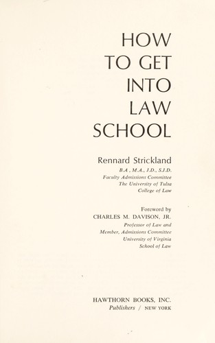 Cover for How to get into law school.