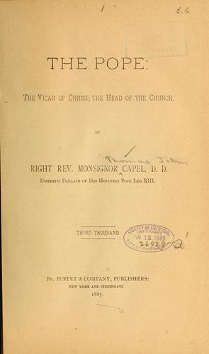 Cover for The pope